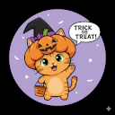 ねこハロウィーンスタンプ